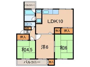 東仁川団地3号棟【4階】の間取り