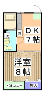マンションいそい伯楽【4階】の間取り