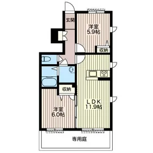 ラヴィエール【1階】の間取り