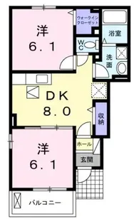 広島県廿日市市物見東2【アパート】の間取り