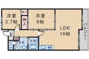 アローマ・グリーンヒル【4階】の間取り