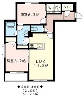 カノンツインガーデンN【3階】の間取り