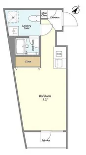The Con-Tour Hatanodai【3階】の間取り