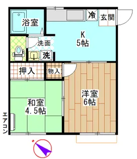 コーポタカハシ【1階】の間取り