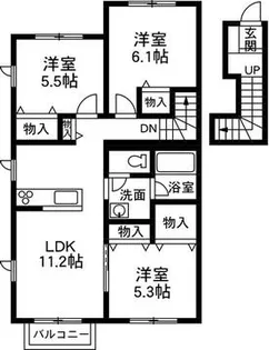 フォルツェ・ラフィーノA【2階】の間取り