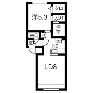 グランメールWEST9【4階】の間取り