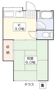 ハイム秀和II【1階】の間取り