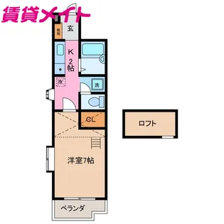 ハイムサザンウィンドウ【2階】の間取り