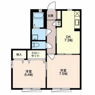 グリーンハイツJIKE A【1階】の間取り