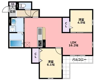 兵庫県西宮市上甲子園4【アパート】の間取り