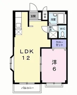 エルディム ブルーハイツ【2階】の間取り