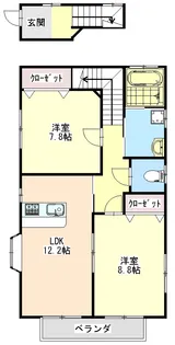 リーフB棟【2階】の間取り