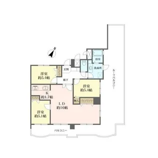 ライオンズマンション新大江第2 602号【6階】の間取り