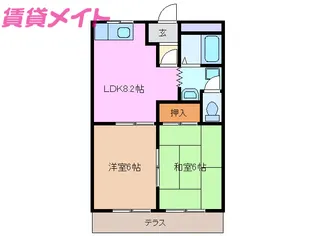 イーストオブパーク黒田【1階】の間取り