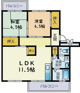パークハイアット都町【3階】の間取り