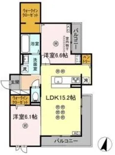 ガーデン ラピッズ【2階】の間取り