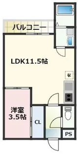 GRANDTIC坪井【1階】の間取り