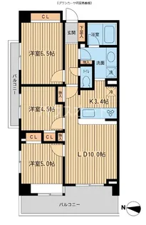 3LDKの間取り画像