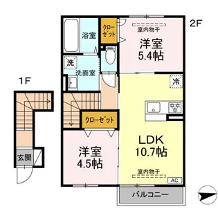 神奈川県伊勢原市高森2【アパート】の間取り