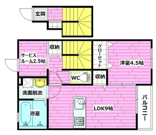 ソリエ長束【2階】の間取り