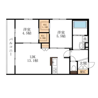 (仮称)南大泉3丁目メゾン【西棟】【2階】の間取り