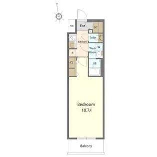CREST TAPP金山【14階】の間取り