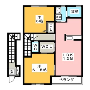 アムールB【2階】の間取り