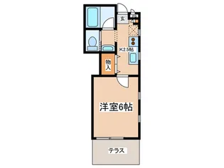 サザンビ-チハウス【1階】の間取り