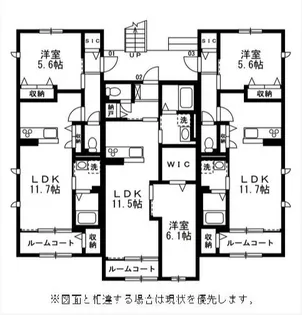 広島県福山市新涯町3【アパート】の間取り