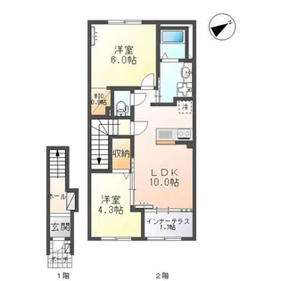 ルミエールI【2階】の間取り