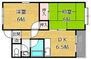 野村マンション【2階】の間取り