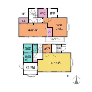 愛知県名古屋市西区比良1【一戸建】の間取り