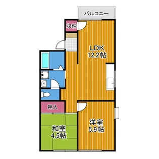 グリーンヒル小金台D棟【1階】の間取り