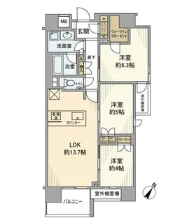 東京都中央区日本橋堀留町2【マンション】の間取り