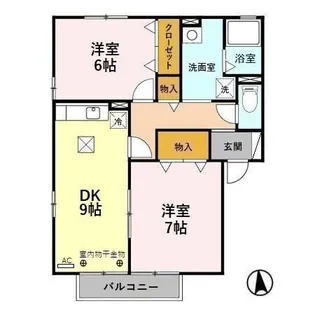 セジュール・シェーン【1階】の間取り