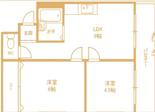 大阪府大阪市福島区海老江1【マンション】の間取り