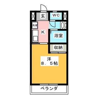 Leben-heim南池上【2階】の間取り