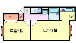 ベルコート市名坂【2階】の間取り