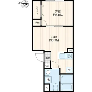 セレス神楽坂【2階】の間取り