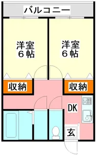 アルファード花瀬【1階】の間取り