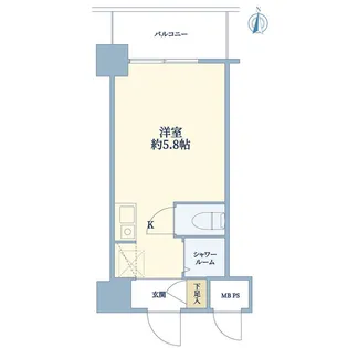 クリオ新子安ファースト【5階】の間取り