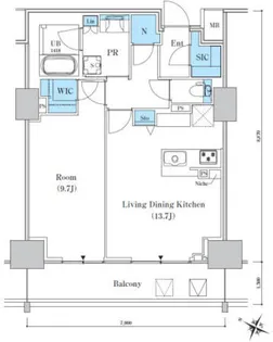 ロイヤルパークスER万代【10階】の間取り