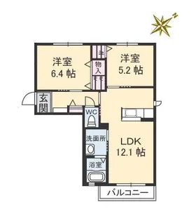 コスモパークヴィーナス【2階】の間取り