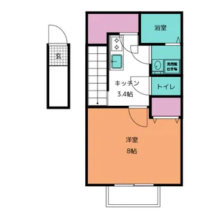 TOUT LE MONDE【2階】の間取り