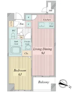 東京都港区高輪1【マンション】の間取り