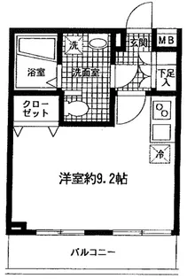 1Rの間取り画像