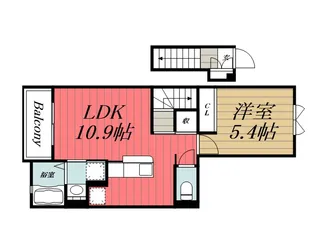 千葉県千葉市若葉区西都賀3【アパート】の間取り