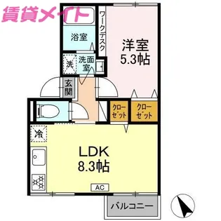 アパンション エクセル【1階】の間取り