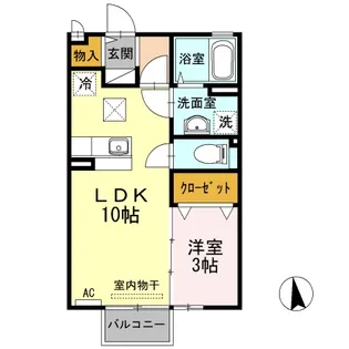 広島県福山市東深津町5【アパート】の間取り