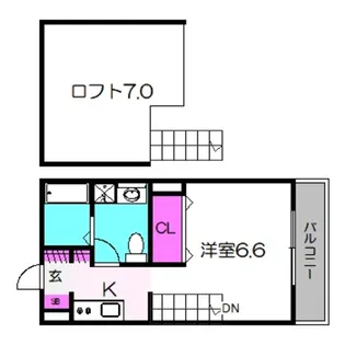 プレミアムアパートメント南住吉【1階】の間取り